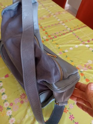 Borsa a spalla Rifle in camoscio, pelle ed ecopell