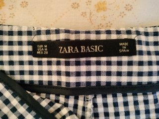 Shorts Zara cuadros vichy tiro alto