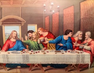 Cuadro La Última Cena Cristal Vintage