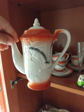 Juego de café porcelana japonesa dragón