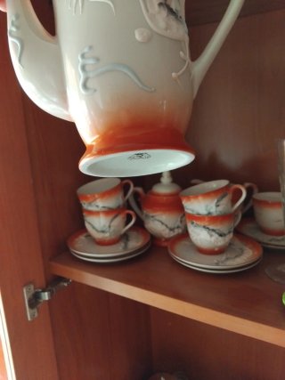 Juego de café porcelana japonesa dragón