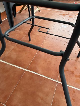 Mesa exterior cristal
