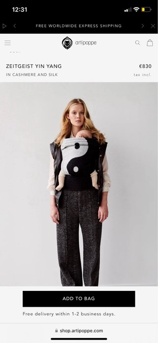 Mochila Portabebés Artipoppe Yin Yang