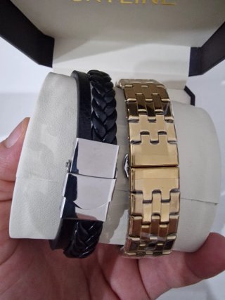 Reloj SKYLINE Automático + Pulsera Negra