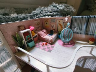 MINIATURA casita muñecas estudio maqueta