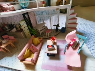 MINIATURA casita muñecas estudio maqueta
