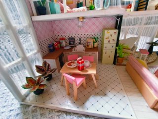 MINIATURA casita muñecas estudio maqueta