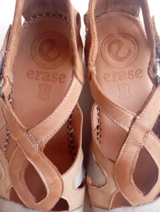 Sandalias Piel Talla 37 Beige/Marrón