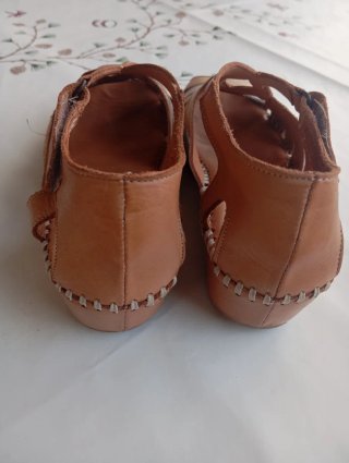 Sandalias Piel Talla 37 Beige/Marrón