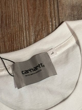 Camiseta Carhartt WIP White / Blanco Script Logo -
