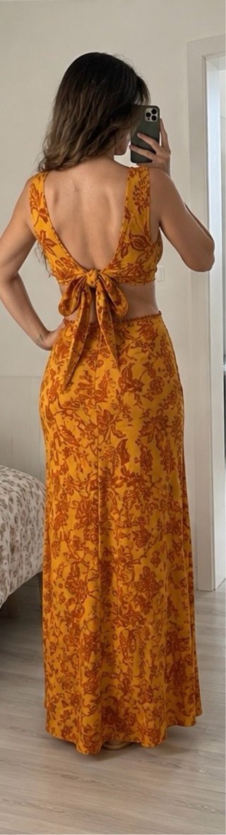 Vestido largo estampado verano