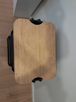 Carrito RASKOG Ikea Negro + tabla de Madera