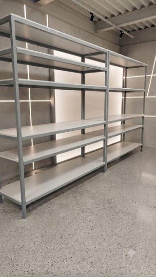 Lote 6 Estanterías Metálicas Blancas