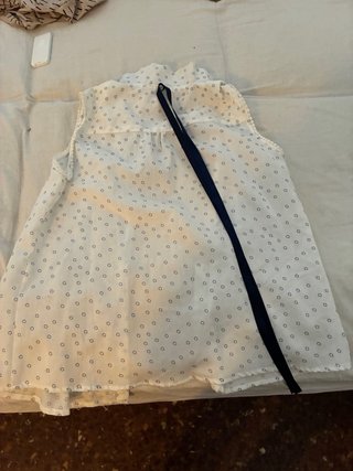 Blusa Mulaya blanca estampada sin mangas