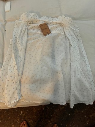 Blusa Mulaya blanca estampada sin mangas
