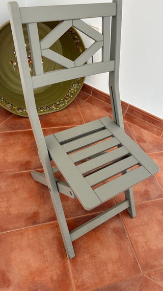 4 Sillas Bondholmen Ikea Plegables Madera Gris.