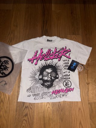 T-shirt Hellstar Uomo Bianco Grafica