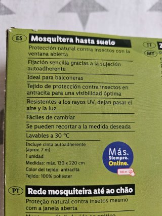 Mosquitera Antracita. NUEVA