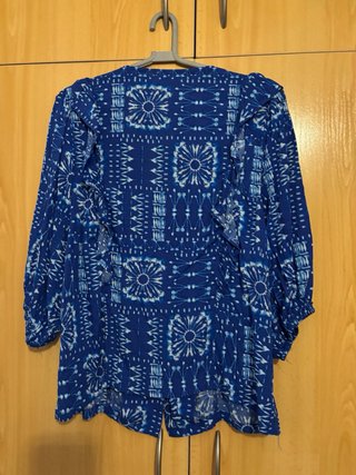 Blusa Charlior Azul y Blanca Talla M