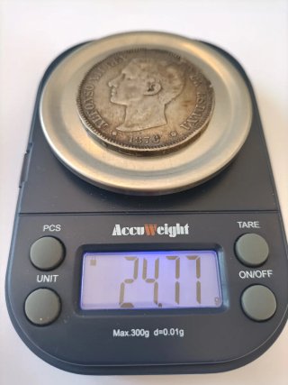 5 Pesetas 1876 Alfonso XII
