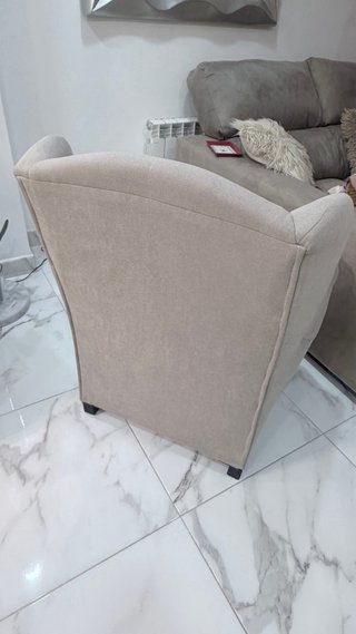 2 Sillones Beige/Gris Tela