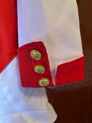 Chaqueta disfraz circo roja y blanca