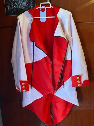 Chaqueta disfraz circo roja y blanca