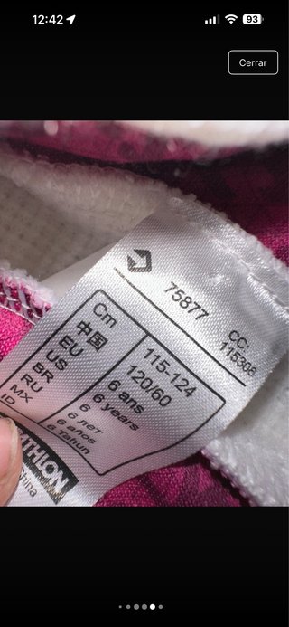 Conjunto esqui niña