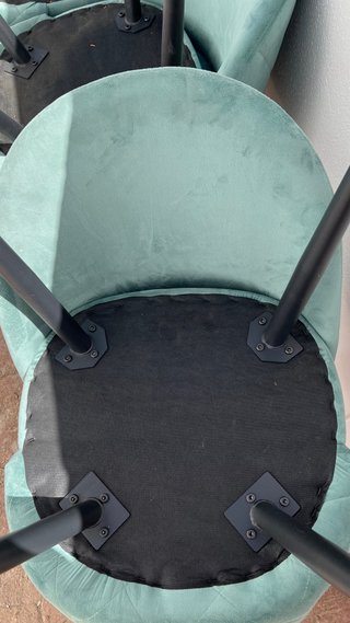 Sillas comedor terciopelo verde agua (6 unidades)