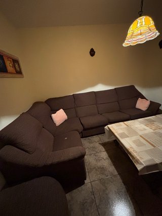 Sofá modular familiar 7 plazas marrón