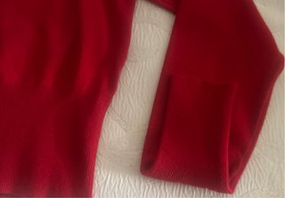 Chaqueta punto roja corta talla única