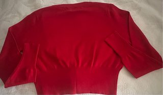 Chaqueta punto roja corta talla única