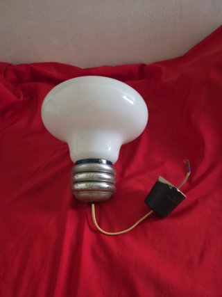 Lampada da Soffitto Vintage con Lampadina in Vetro e Metallo