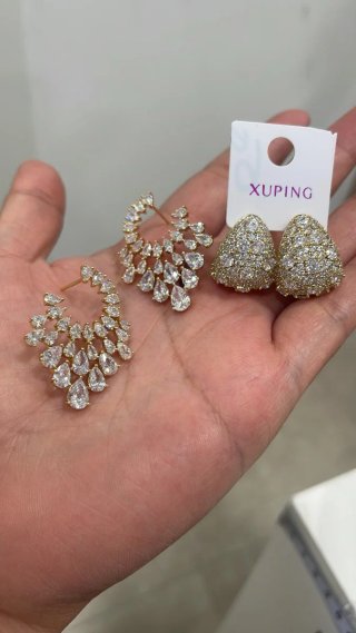 Pendientes Xuping Oro 14k Circonita