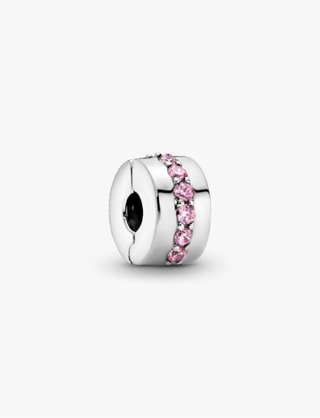 Clip Pandora Circonitas Rosa Plata