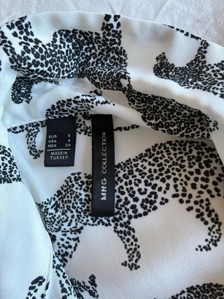 Camisa Mango Estampado Leopardo Talla S