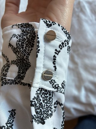Camisa Mango Estampado Leopardo Talla S