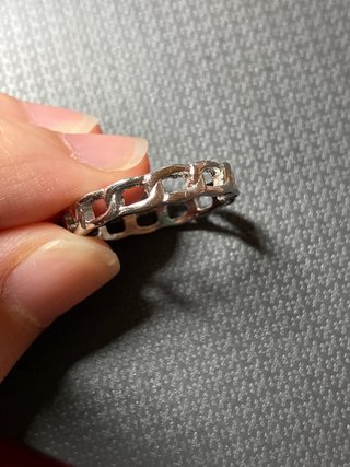 Anillo Acero Cadena Talla 18