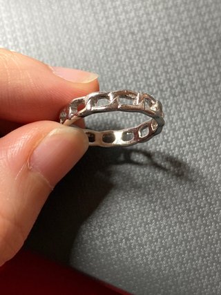 Anillo Acero Cadena Talla 18