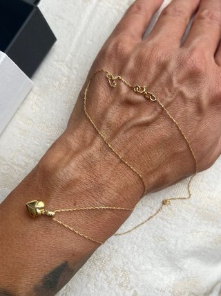 Conjunto Cadena y Colgante Oro 18K Corazón