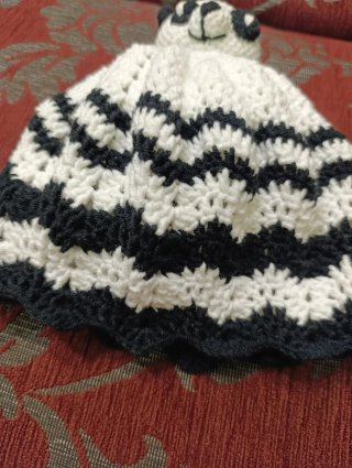 Mantita de apego panda amigurumi
