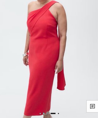 Vestido fiesta rojo asimétrico