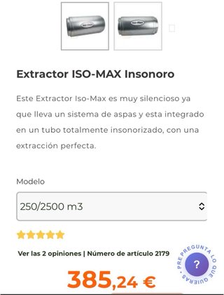 Extractor Insonorizado Cultivo Interior