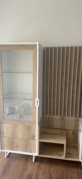 Mueble salón moderno vitrina y módulo TV