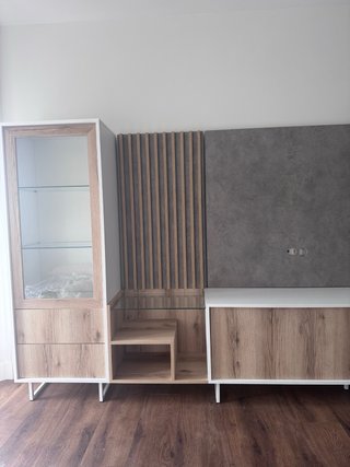 Mueble salón moderno vitrina y módulo TV