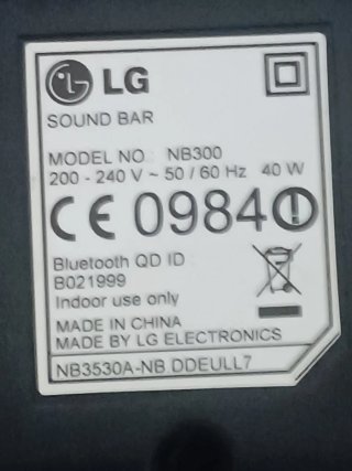 Barra de Sonido LG NB300 Negra