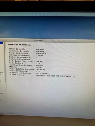 Mac Mini i5 16GB RAM 500GB SSD