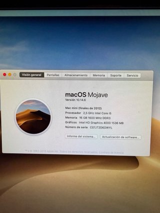 Mac Mini i5 16GB RAM 500GB SSD