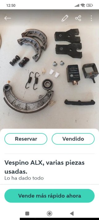 Piezas Vespino ALX usadas