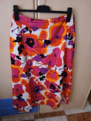 Falda larga estampada floral